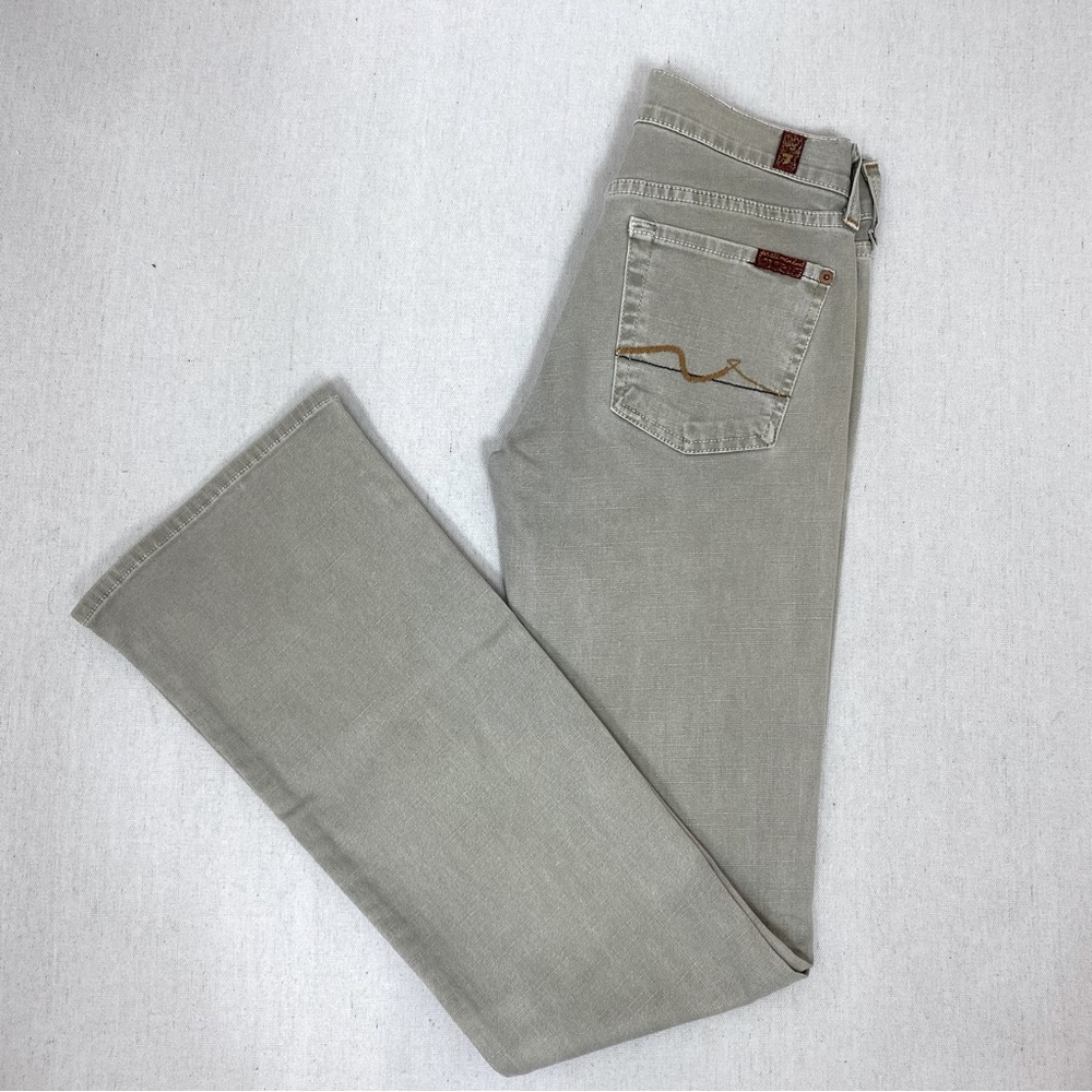 7 For All Mankind Vintage Bootcut Flare Tan Jeans